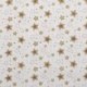 Tissu Coton Imprimé Etoile Blanc Cassé 