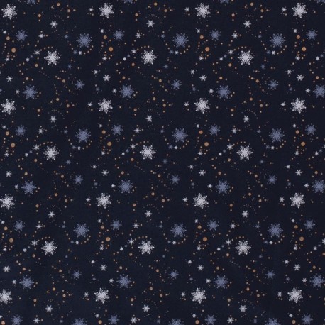 Tissu Coton Imprimé Etoile Marine 