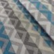 Tissu Jacquard Chenillé Bleu 