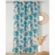 Tissu Voile Etamine Imprimé Aquarelle Bleu