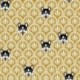 Tissu Imprimé Bulldog Moutarde