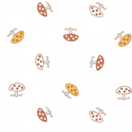 Tissu Imprimé Boleto Terracotta 