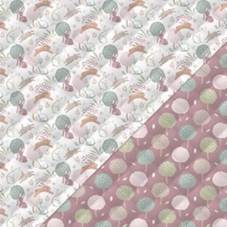 Tissu Matelassé Pinpin Rose 