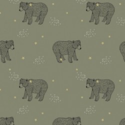 Tissu Imprimé Baloo Kaki 
