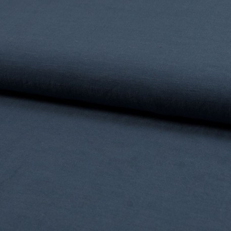 Tissu Toile Unie Bleue 
