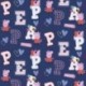 Tissu Licence Peppa Pig Imprimé Bleu 