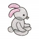 Ecusson animaux ballon - Lapin
