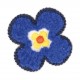 Ecusson fleur - Bleu