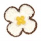 Ecusson fleur - Blanc