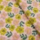 Tissu Cretonne Imprimé Fleurs Pop Rose 