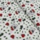 Tissu Imprimé Licence Fk Art Rose Blanc