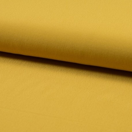 Tissu Crepe Viscose Uni Curry