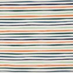 Tissu Sweat Rayures Blanc 
