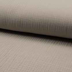 Tissu Triple Gaze Uni Sable
