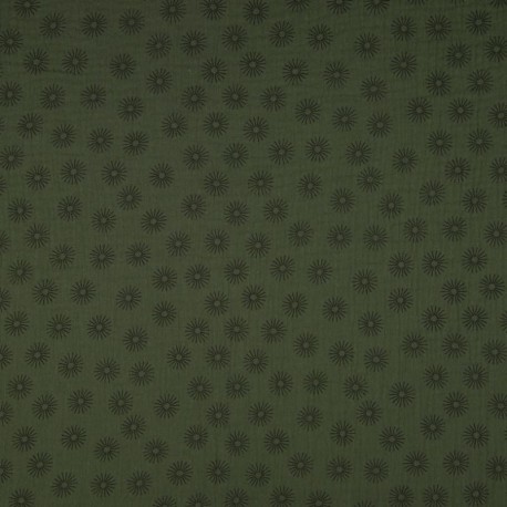 Tissu Double Gaze Soleil Kaki 
