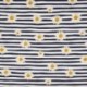 Tissu Jersey Coton Imprimé Marguerite Blanc