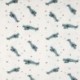 Tissu Jersey Coton Imprimé Avion Bleu