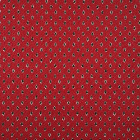 Tissu Imprimé Bonnieux Imprime Rouge