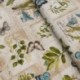 Tissu Imprimé Papillons Basil Fond Beige