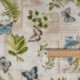 Tissu Imprimé Papillons Basil Fond Beige