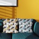 Tissu Jacquard Geometrique Orange