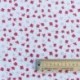 Tissu Trefles Cretonne Rose rouge 