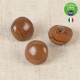Bouton cuir véritable bronze alezan