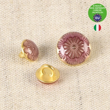 Bouton métal laqué