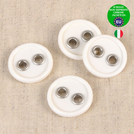 Bouton 2 trous Blanc - 