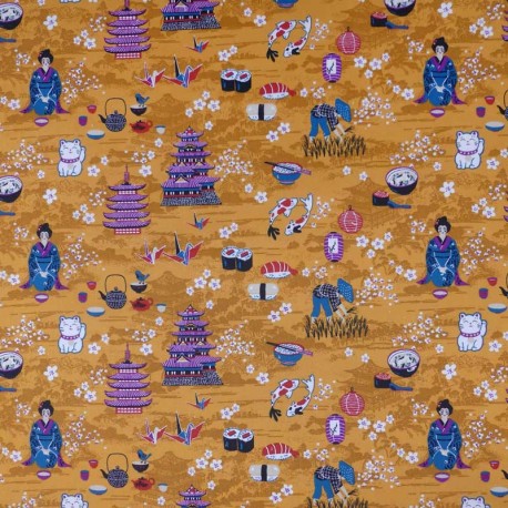 Tissu Imprimé Yumi Peanut 