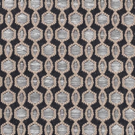 Tissu Jacquard Barano Noir 