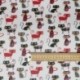 Tissu Cretonne Enduite Lord Rouge et noir 