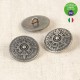 Bouton boussole - Argent vieilli