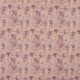 Tissu Gabardine Coton Twill Fleurs Mauve 