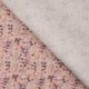 Tissu Gabardine Coton Twill Fleurs Mauve 