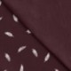Tissu Jersey Imprimé Plume Mauve