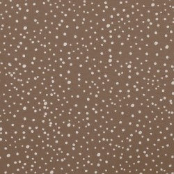 Tissu Jersey Imprimé Pois Taupe