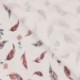 Tissu Jersey Coton Imprimé Feuilles Rose