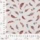 Tissu Jersey Coton Imprimé Feuilles Rose