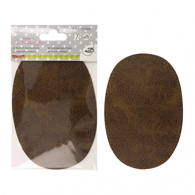 PATCH THERMOCOLLANT - REPARATION TEXTILE MARRON