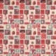 Tissu Cretonne Imprimée Advent Rouge