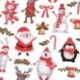 Tissu Cretonne Imprimée Natale Rouge 