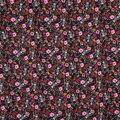 Tissu Cretonne Imprimée Limbo Rose