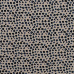 Tissu Viscose Imprimé Pois Jeans 