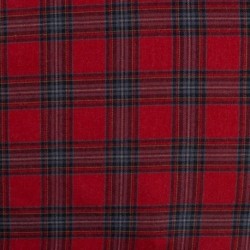 Tissu Viscose Carreaux Rouge 