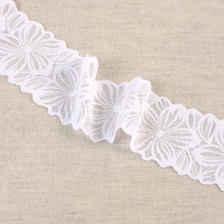 Dentelle élastique fleurs