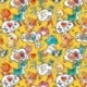 Tissu Cartoon Imprimé Jaune 