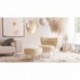 Tissu Lapit Fausse Fourrure Ecru 