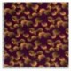 Tissu Crepe Imprime Violet Feuilles