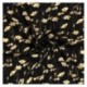 Tissu Crepe Noir Imprime Feuillage 